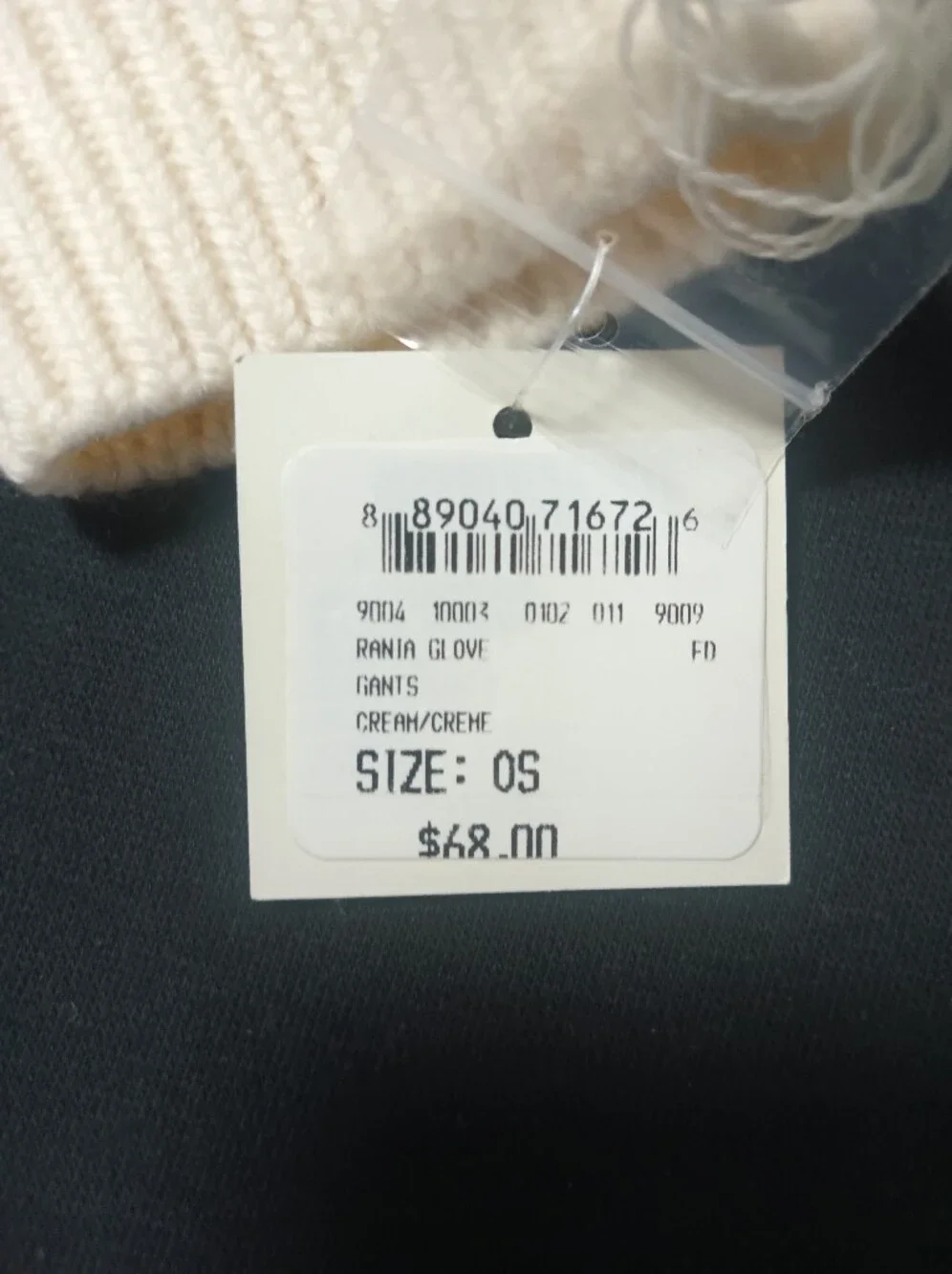 Club Monaco Ivory Cable-Knit Fingerless Gloves